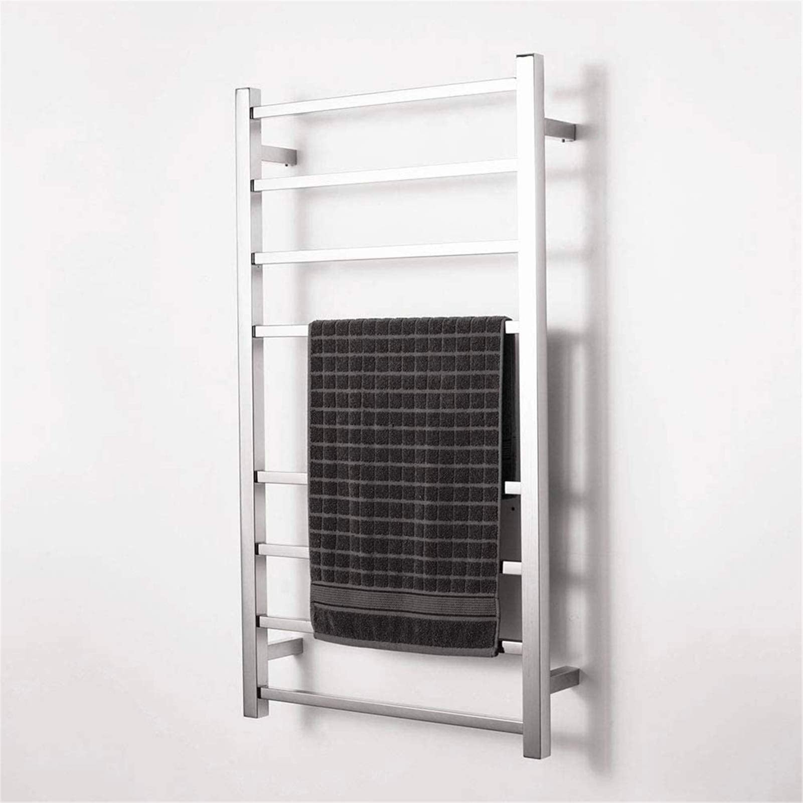 Bathroom Wall heaterTowel Warmer,Wall MountedTowel Warmer Electric Heated Drying Racks for Bathroom Stainless Steel Waterproof Intelligent Constant Temperature 10 Bars Pol(