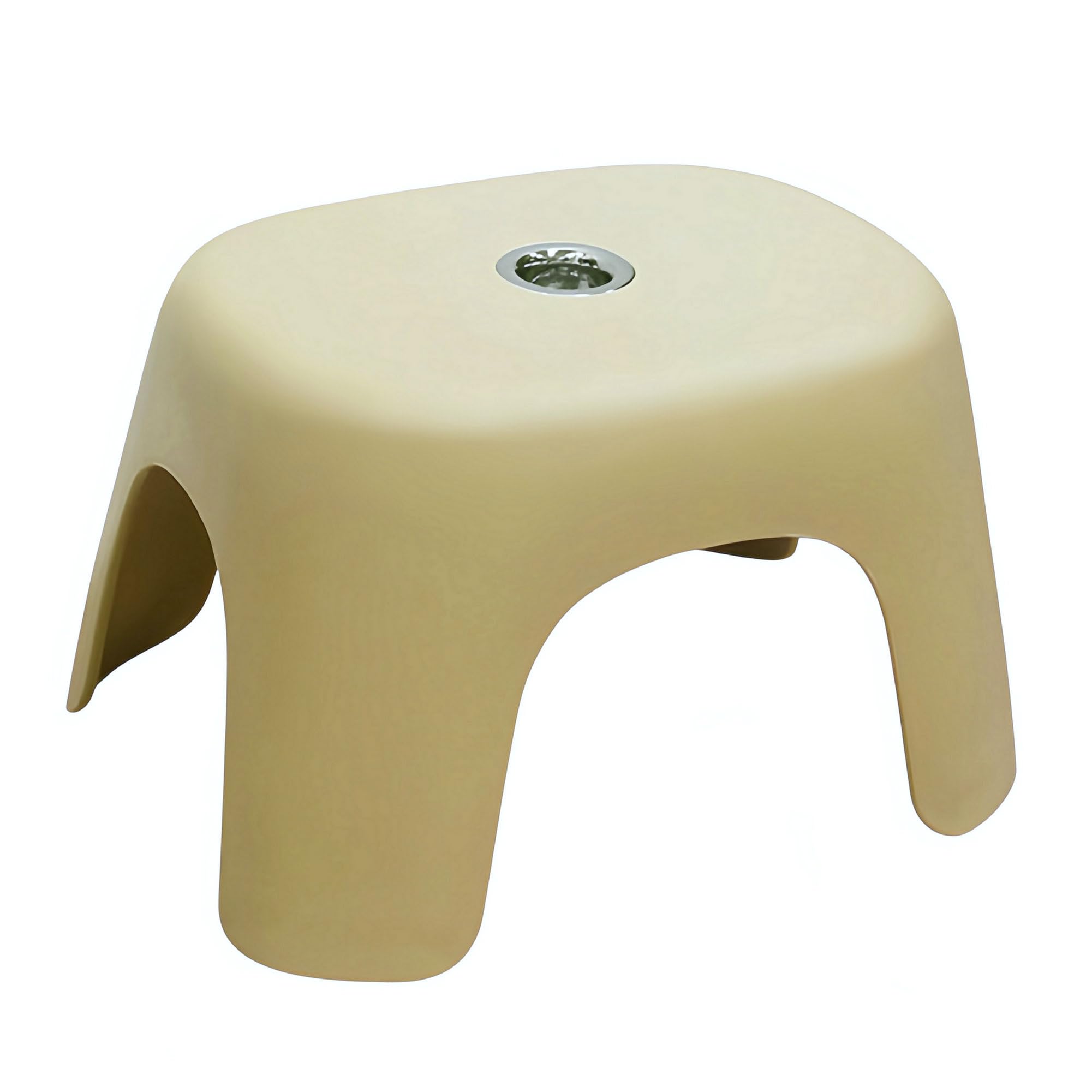 Small Plastic Step Stool - Heavy Duty Abs Shower Stool, Anti-slip Bath Stool for Adults, Compact Foot Stool for Bathroom, Kitchen & Garden