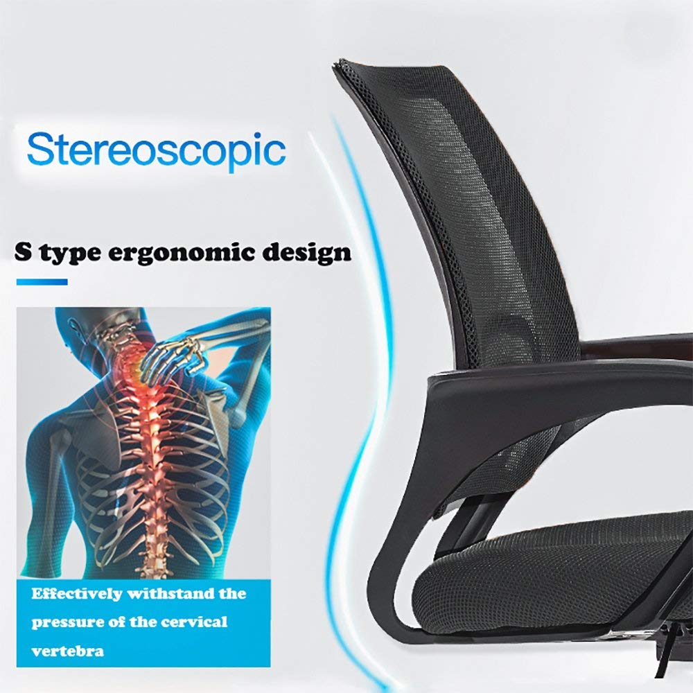 Bestoffice Mesh Computer Back Support Modern Executive Adjustable Task Rolling Swivel Chair for Women,men(2 Pack) (black)