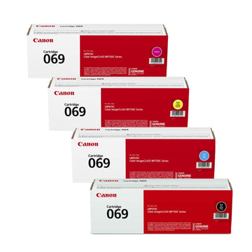 Canon 069 Toner Cartridge Set – 4 Pack (Black, Cyan, Magenta, Yellow) | Compatible Color imageCLASS MF753Cdw, MF653Cdw, LBP674Cdw, LBP633Cdw | Standard Yield Toner Replacement Set