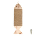 Wall-Mounted Cat Scratcher, Natural Jute Rope, Wooden Fish Shape, 16.54x4.72 Inch, Interactive Swaying Design, Indoor Cat Scratching Post