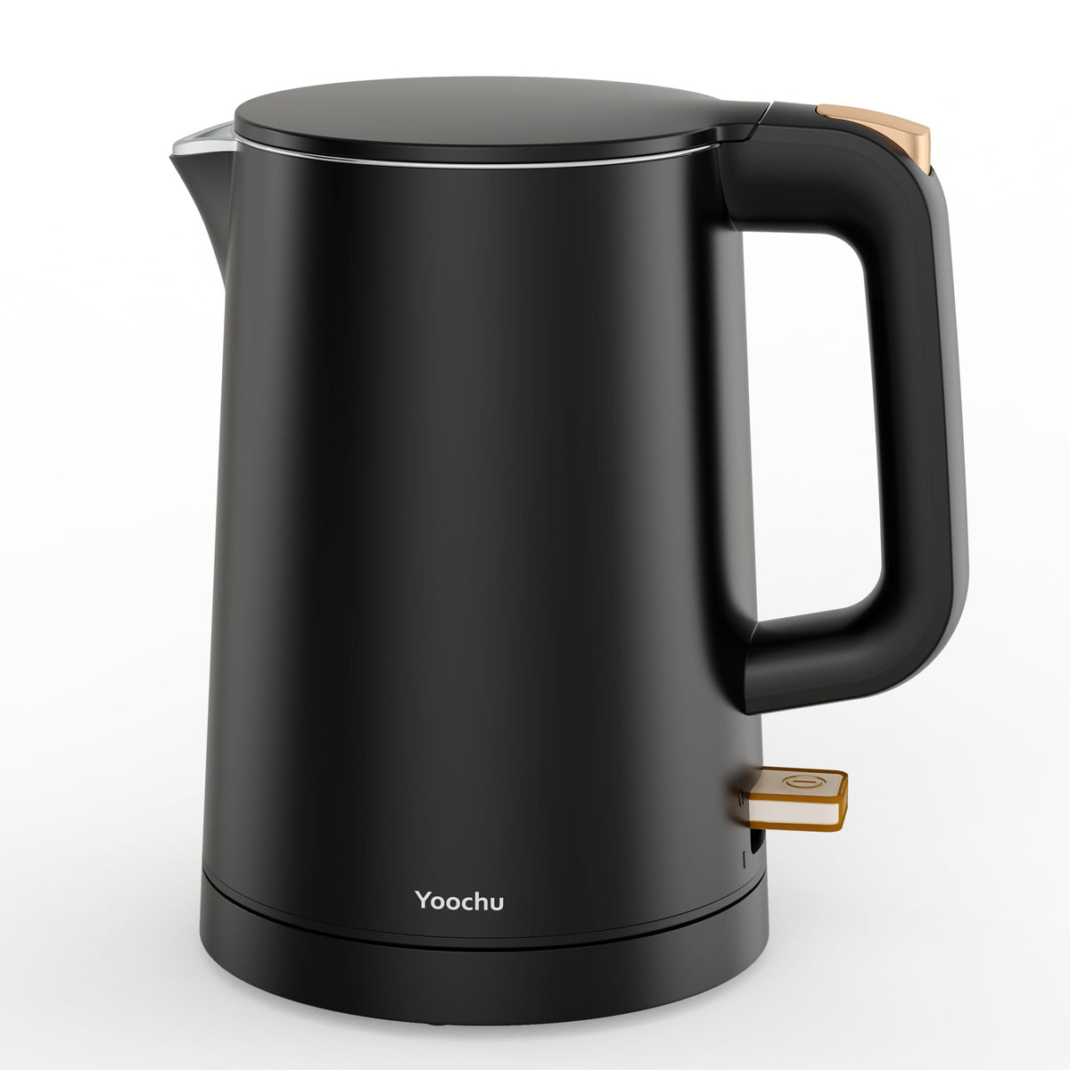 Small Electric Kettle, 0.8L Water Boiler & Heater, 1000W Hot Tea Pot, Double Wall Stainless Steel Cool Touch, Mini Coffee Kettle with Auto Shut Off & Boil Dry Protection, BPA-Free, Black