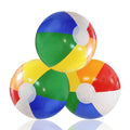 16 Inch Beach Balls 3 Pack, Large Inflatable Rainbow Beach Balls Bulk for Pool Water Games, Hawaiian Luau Party Decorations, Outdoor Swimming Toys for Kids Ages 3-10