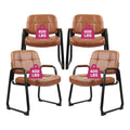 Clatina Big & Tall 400 Lbs Waiting Room Guest Chair, Leather Office Reception Chair No Wheels with Backrest Wide Seat and Padded Arms for Home