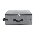 Foldable Cat Litter Box Enclosure Portable Oxford Cloth Pet Litter Tray Container for Travel Kitten- Grey