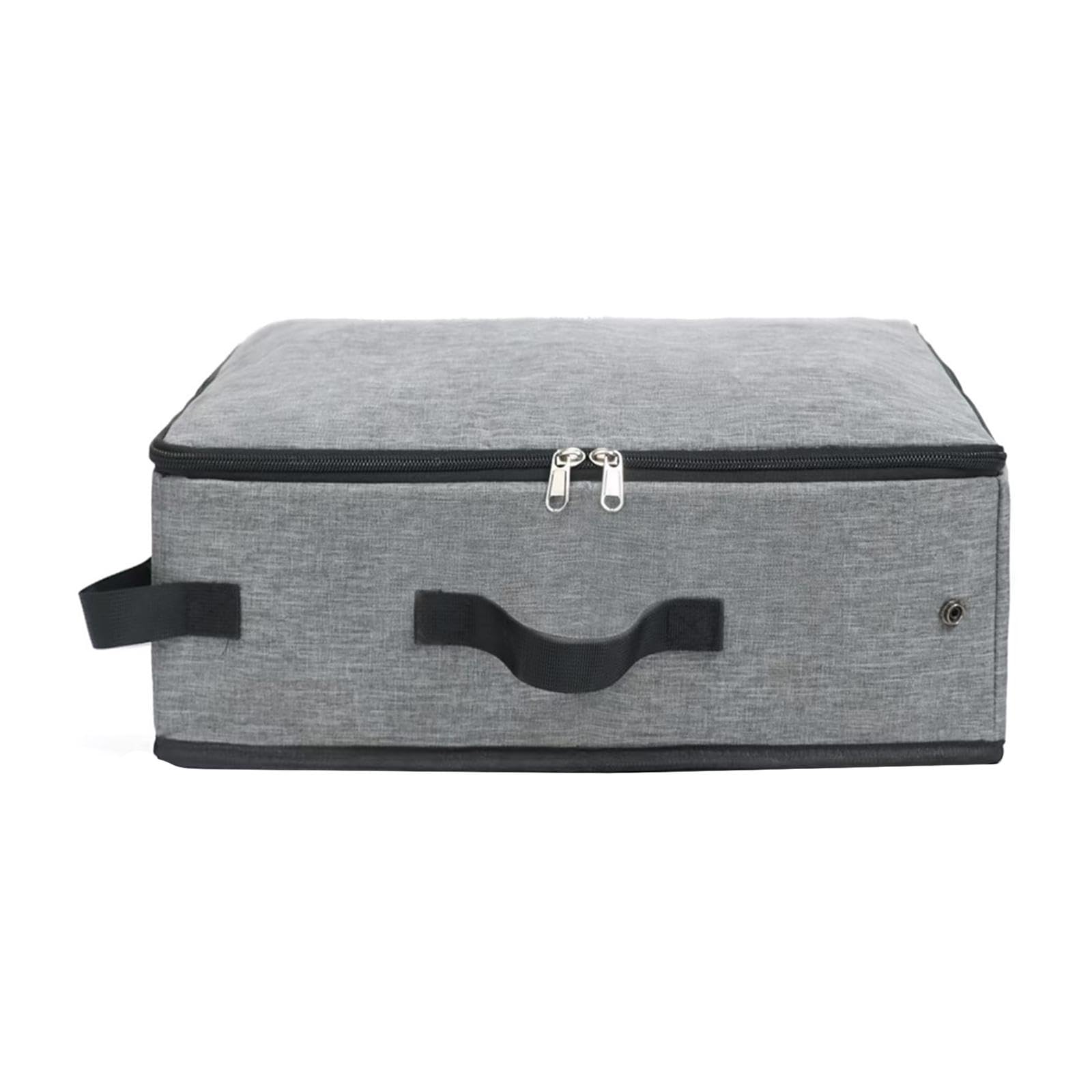 Foldable Cat Litter Box Enclosure Portable Oxford Cloth Pet Litter Tray Container for Travel Kitten- Grey