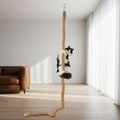 Weysat 1.97'' x 8.9 ft Cat Climbing Jute Rope with Hook Ceiling Wall Mounted Kitten Scratching Post Climbing Rope Toy for Indoor Outdoor Cats