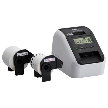 Brother QL-820NWBC Ultra Flexible Label Printer with Multiple Connectivity Options (Bundle with 2 Rolls of Genuine DK Label Tapes)