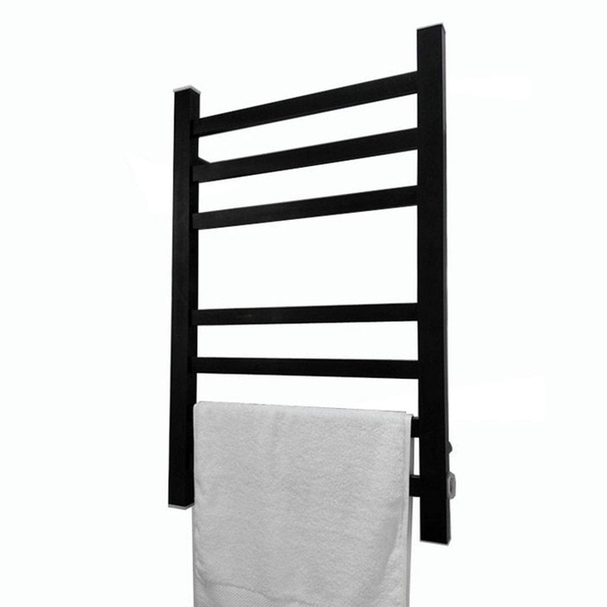 Towel Heater Wall Mounted Towel Warmer Plug-in Straight Home Bathroom 7 Bar Stainless Steel Space Saving Heated Drying Racks