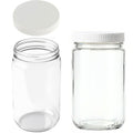 32oz Extra Wide Mouth Glass Storage Jar with BPA-Free Plastic Lid – Quart Size Airtight Mason Jar for Kitchen, Pantry, and Food Storage (Set of 2)