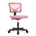 Dumos Armless Desk Chairs, Small Home Office Mesh Chairs, 1pc, Hot Pink