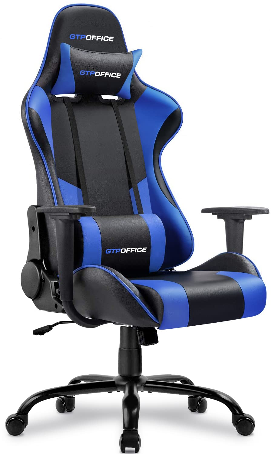 Gtpoffice Executive Office Chair with Comfortable Lumbar Support, Ergonomic Gaming Chair with Flip-up Armrests & Zoned Pressure-relief Cushion,