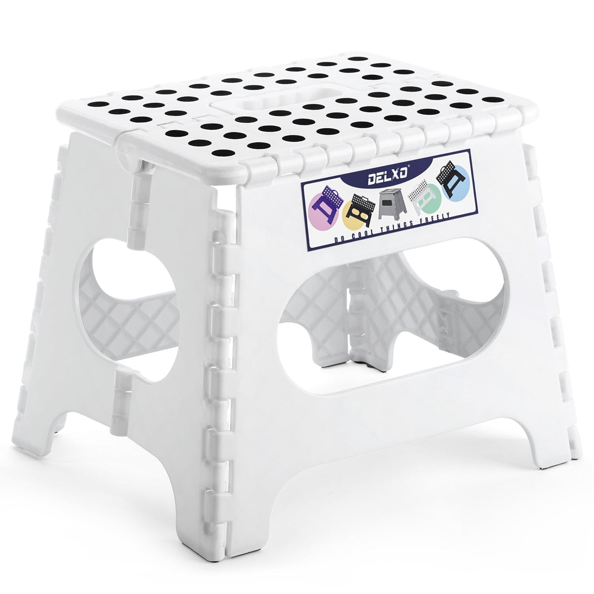 Delxo Folding Step Stool,11 Inch Non-slip Foldable Step Stools for Kids and Adults,portable Foldable Step Stool Lightweight Small Folding Stool