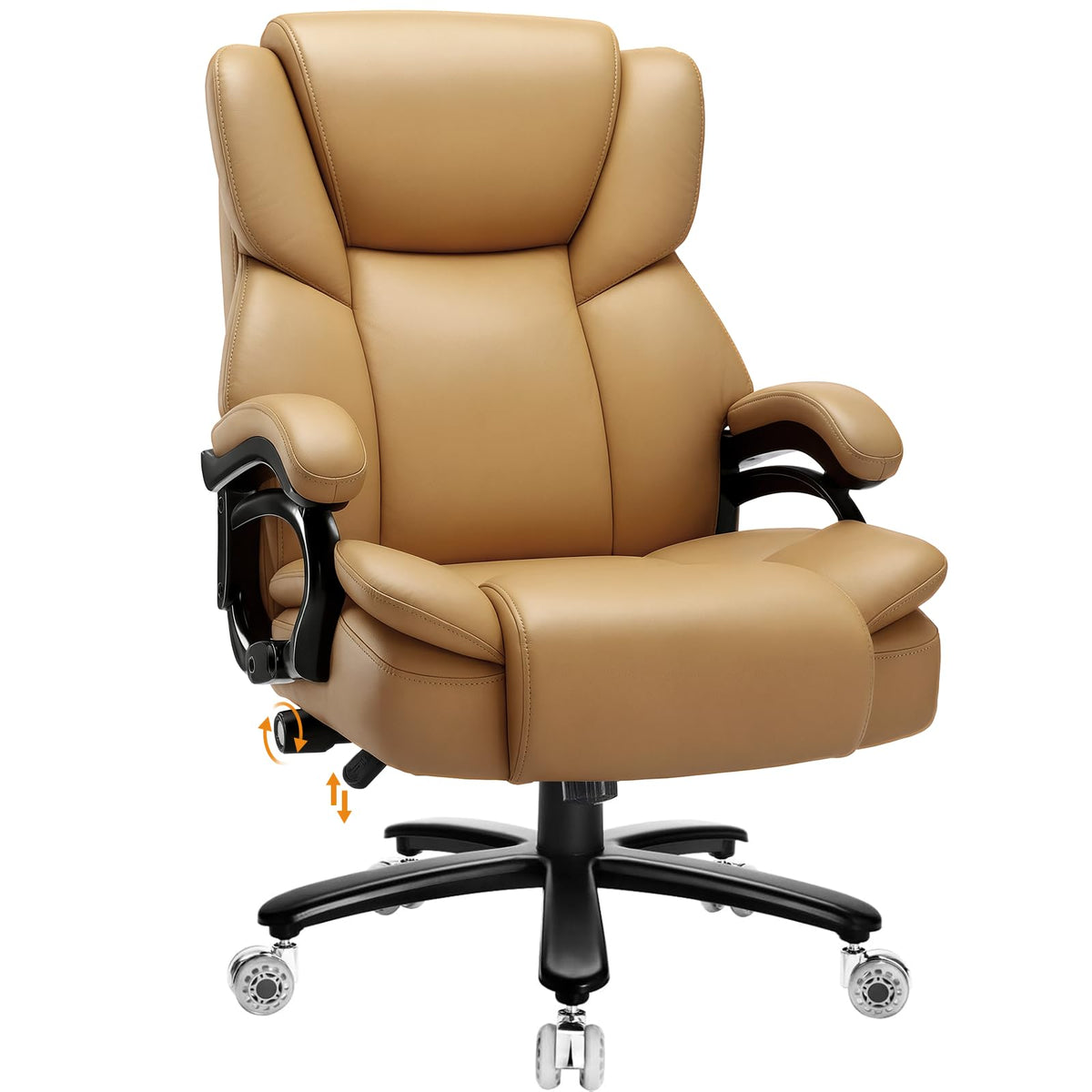 Indulgear 500lbs Big and Tall Office Chair for Heavy People,heavy Duty Comfy Office Chair,high Back Executive Computer Chair with Lumbar
