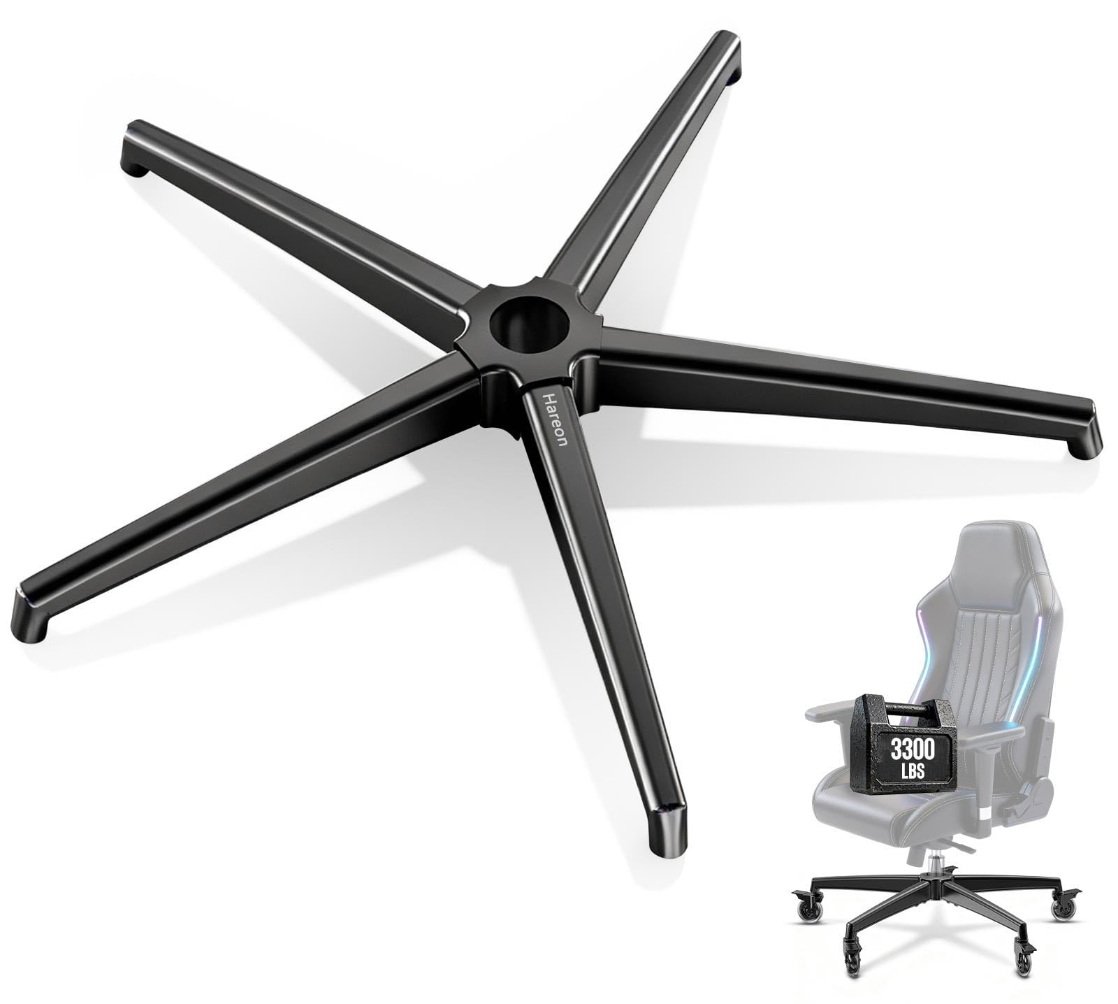 Hareon Office Chair Base,office Chair Base Replacement,3300 Lbs(black)
