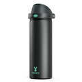24 oz Insulated Water Bottle for Sports: Meoky Stainless Steel Water Bottle with 2-in-1 Straw and Spout Lid - Leak Proof, Cold for 24 Hours, Fits in Car Cup Holder, BPA-Free for Travel Gym, Foggy Tide