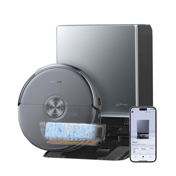 NARWAL Flow 2 Robot Vacuum and Mop Combo, 31,000Pa Suction, FlowWash Self-Cleaning Mop, AI Object Recognition, Self-Emptying & Refilling, 212? Hot Water Mop Washing & Drying (Renewed)