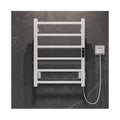 Smart Heated Towel Racks for Bathroom,Towel Warmer Plug-in Stainless Steel,Heated Drying Rack Wall Mounted with Timer,White,Right Wire