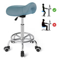 Yeezee Saddle Stool Ergonomic, Saddle Chair with Wheels, Yellow, 16 inches x 15 inches x 8.5 inches
