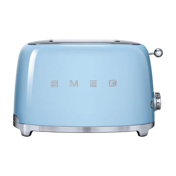 Smeg Retro 2 Slice Toaster with Removable Crumb Tray, Pastel Blue (Renewed)
