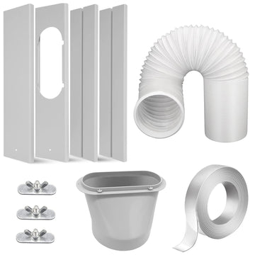 Portable Air Conditioner Window Kit with 5.9” Exhaust Hose, Adjustable Universal Window Seal for AC Unit…