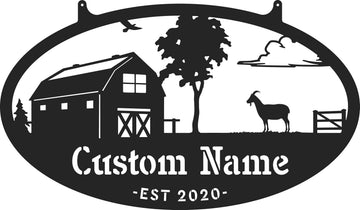 RealSteel Personalized Farm Sign - Custom Design Metal Family Name Sign - Weather & Rust Resistant - Rustic Charm - Choose Your Design - Home Decor - Outdoor Customized Sign for Ranch House