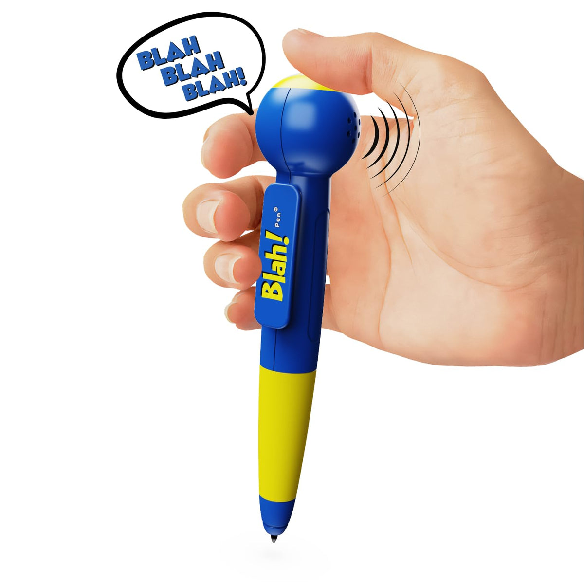 Talkie Toys Products Blah Pen - 12 Hilarious Blah Sayings - Talking Button Pen - Funny Gift & Stocking Stuffer