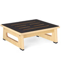 One Step Stool for Adults Seniors with Non-slip Rubber Step Surface, 5.5" Heavy Duty Wooden Stepping Stools with 450 Lbs Capacity for Bedroom