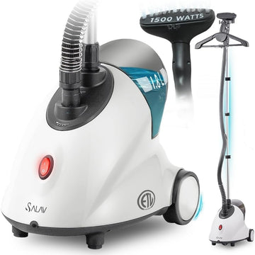 SALAV GS18-DJ/120 White Performance Series Garment Steamer with Folding Hanger (Renewed)