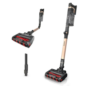Shark IZ840H Stratos Cordless Vacuum with Clean Sense IQ, DuoClean PowerFins HairPro, Includes Crevice Tool, Up to 50 Minute Runtime, Rose Gold (Renewed)