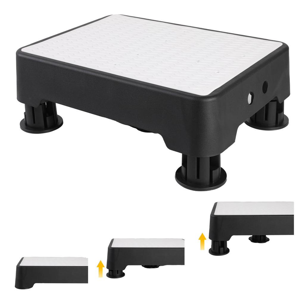 Adjustable Step Stool for Adults, Toddler Step Stools, 800 Lbs Capacity Non-slip Safety Step Platform for Elderly and Kids, Portable Stair