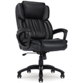 Serta Ergonomic Executive Office Chair with Lumbar Support, Leather Chair, High-Back, Space Black