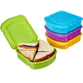 4Pcs Sandwich Containers, Sandwich Box Container, Reusable Toast-Shaped Lunchbox, BPA-Free Food Storage with Lid, Microwave & Dishwasher Safe, for Sandwiches, Fruits, Snacks?Colorful ?
