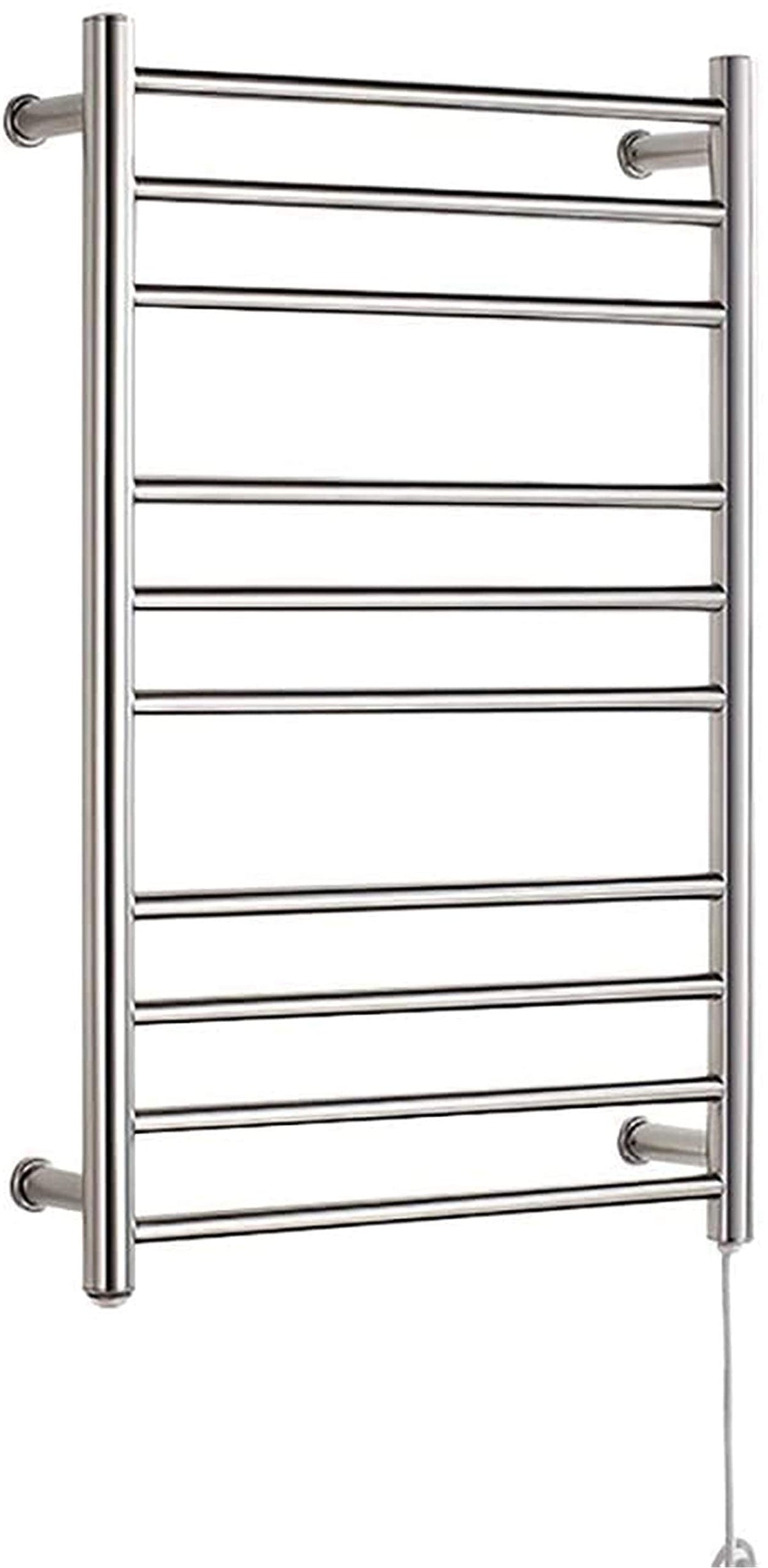 LUNEZY Heated Towel Rail Rails Towel Warmer,Wall Mounted Electric Towel Warmer with Built-in Timer Thermostat, 10-Bars Electric Warming Towel Rack and Drying Rack for Home Bathroom,Surfac