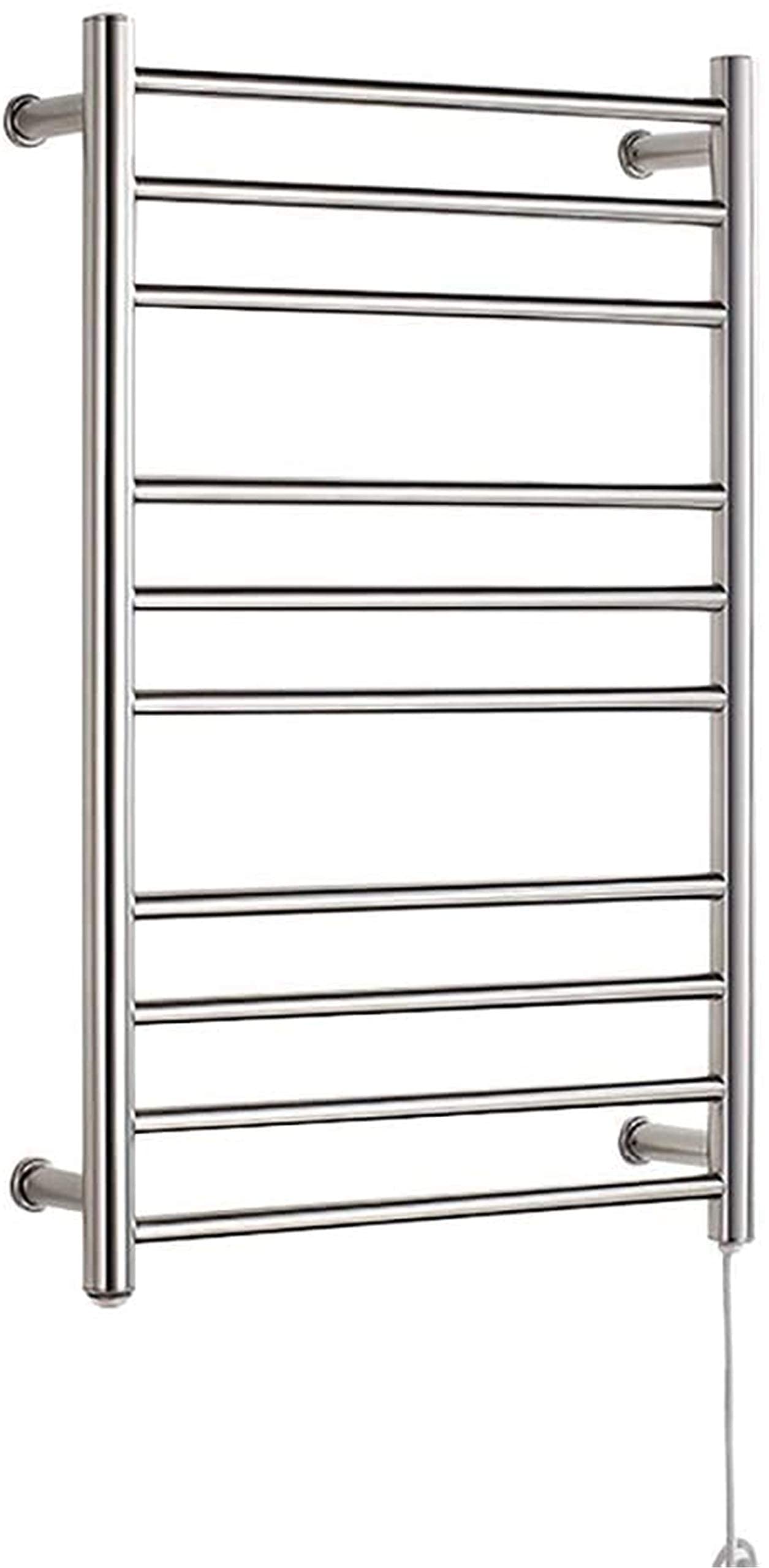 Heated Towel Rail Rails Towel Warmer Wall Mounted Electric Towel Warmer with Built-in Timer tat 10-Bars Electric Warming Towel Rack and Drying Rack for Home Bathroom Surfac
