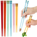 6 Pairs Chopsticks Reusable, 4 Adult + 2 Kids, Colorful | Parent-Child Family Set, Fiberglass, Dishwasher Safe, Non Slip, For Sushi Ramen Asian Foods