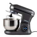 CUSIMAX Stand Mixer, Dough Mixer with Digital Switch Control Timer 15mins & 8-Speed, 5-Quart 650W kitchen Electric Mixer, Tilt-Head with handle, Dough Hook, Wire Whip & Beater, Grey