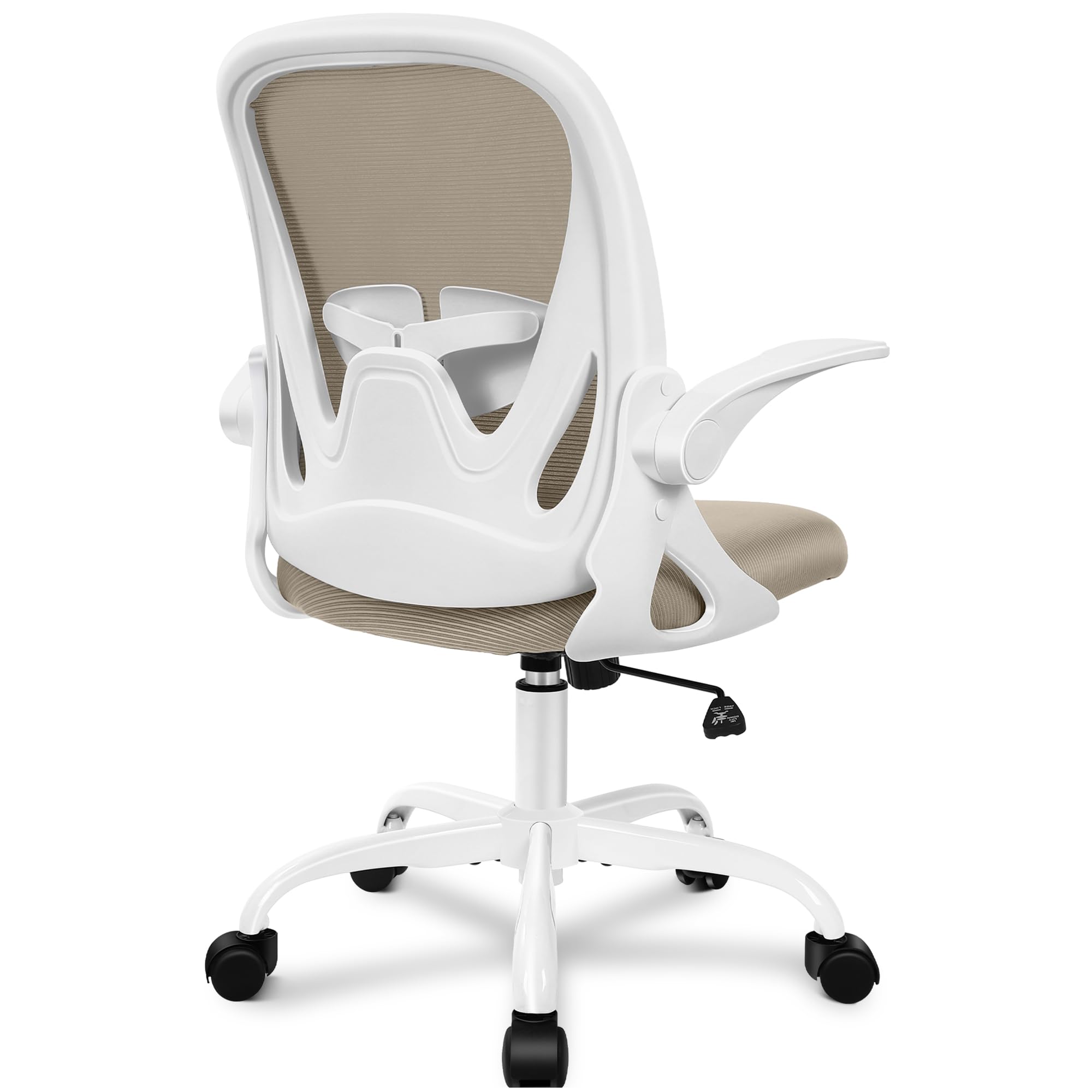 Primy Office Chair Ergonomic Desk Chair with Flip Up Armrests Swivel Breathable Desk Mesh Computer Chair with Adjustable Lumbar Support and