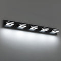 Modern LED Bathroom Vanity Light - 30W Dimmable Matte Black 5-Light Fixture, 40" Long Wall Light, Day Light 5500K, 110V AC