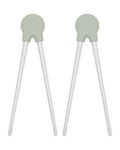 Lalo Chopsticks For Kids - Set of 2 Training Chopsticks Made of Silicone and Eco-Friendly Wheat Straw PP - Ages: 2 Years And Up - Easy to Clean & Dishwasher Safe - Sage