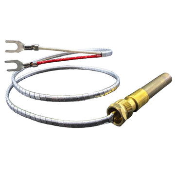 24" 750 Millivolt Thermopile Generator, Universal Replacement Thermocouple Q313A for Gas Water Heaters, Fireplaces, Ovens, Fryers & Grills, 24" High-Temperature Resistant Sensor with Aluminum Wire