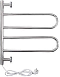 Heated Towel Rail Rails Towel Warmer,Rotatable Towel Warmer, Stainless Steel Electric Towel Rack Constant Temperature Automatic Drying Electric Heating Energy Saving Safety Towel D