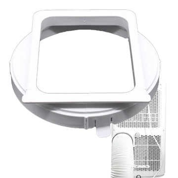 Portable Air Conditioner Exhaust Hose Coupler,5.9 Inch Square Tube AC Exhaust Hose Window Adapter,Round Unit Connector for Mobile Air Conditioning Accessories,Pipe Duct Interface Connector