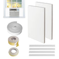 Surround Insulation Side Panels,fully enclosed design White Window Air Conditioner Insulated Foam Panels,Summer/Winter Heat and Draft Insulating with 4 edge banding strips EVA