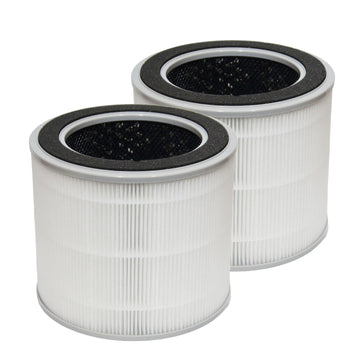 PUREBURG Replacement Filter Compatible with Dreo Macro AP505s Air Purifier Part NP. DR-HAP005S, H13 True HEPA and Activated Carbon Multi-Layer Filtration, Pack of 2