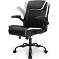 Neo Chair Mid-back Home Office Executive Desk Chair Computer Gaming Ergonomic Chair with Adjustable Padded Flip-up Armrests Wheels Swivel for