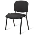 Clatina Stackable Waiting Room Chairs, Cloth Fabric Guest Reception Chair with Upholstered Thickene Seat and Back Support, Stacking Chair Metal