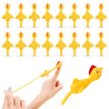 16 Pieces Rubber Chicken Slingshot Rubber Chickens Flying Chicken Slingshot Flicken Chicken Game Finger Slingshot Chicken Toys Chicken Flingers Flinging Chickens for Party Favors Activity Gift