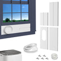 Portable AC Window Vent Kit: Universal Coupler Fits 5.1" & 5.9" Exhaust Hose, Air Conditioner Window Kit with Upgraded Seal Plates, Adjustable Vertical/Horizontal Window Kit, Up to 56 Inches