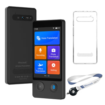 Wooask W12 Language Translator Device, 2026 Upgraded AI Translator No WiFi Needed, Support ChatGPT, 140+ Languages Instant Two-Way Translator, Offline/Photo Translation for Business Travel